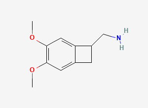 Two-dimensional chemical structure of (3,4-Dimethoxy-bicyclo[4.2.0]octa-1,3,5-trien-7-yl)-methylamine