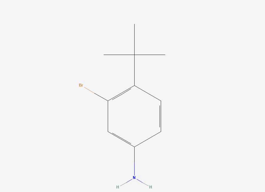 Two-dimensional chemical structure of 3-Bromo-4-(tert-butyl)aniline