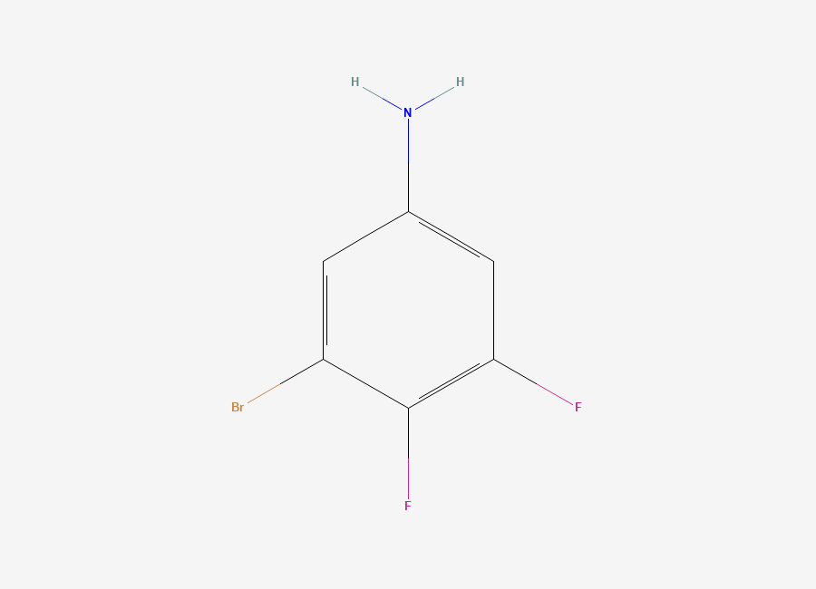 Two-dimensional chemical structure of 3-Bromo-4,5-difluoroaniline