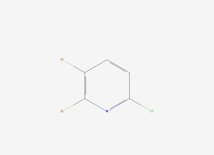 Two-dimensional chemical structure of 2,3-Dibromo-6-chloropyridine