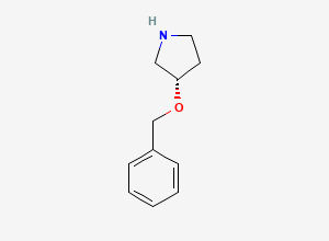 Two-dimensional chemical structure of (S)-3-Benzyloxy-pyrrolidine