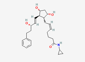 Two-dimensional chemical structure of Bimatoprost N-Cyclopropyl, CAS 1138395-12-6