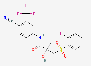 Two-dimensional chemical structure of Bicalutamide EP Impurity B / 2-Fluoro-4-Desfluoro Bicalutamide, CAS 1159977-36-2