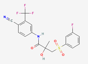 Two-dimensional chemical structure of Bicalutamide Related Compound B/ Bicalutamide 3-Fluoro Isomer, CAS 1166228-30-3