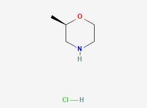 Two-dimensional chemical structure of (2R)-2-Methylmorpholine hydrochloride