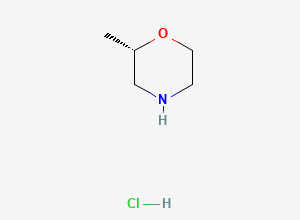 Two-dimensional chemical structure of (2S)-2-methylmorpholine hydrochloride