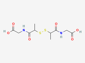 Two-dimensional chemical structure of Tiopronin Disulfide / Tiopronin dimer impurity, CAS 21269-37-4