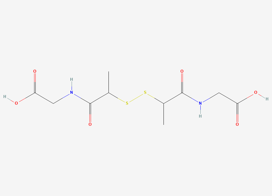 Two-dimensional chemical structure of Tiopronin Disulfide / Tiopronin dimer impurity, CAS 21269-37-4