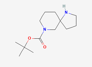Two-dimensional chemical structure of tert-Butyl 1,7-diazaspiro[4.5]decane-7-carboxylate