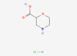 Two-dimensional chemical structure of Morpholine-2-carboxylic acid hydrochloride