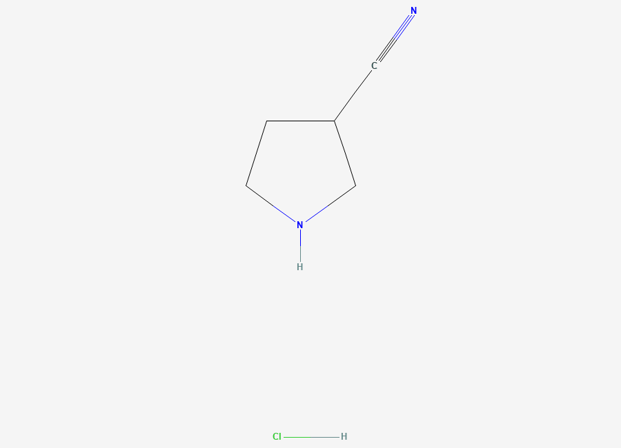 Two-dimensional chemical structure of Pyrrolidine-3-carbonitrile hydrochloride
