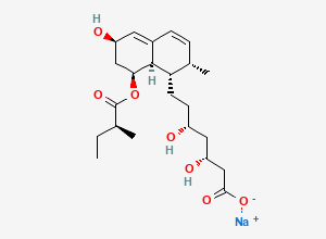 Two-dimensional chemical structure of Pravastatin EP Impurity A (Sodium Salt) / Pravastatin BP Impurity A / 6'-epi Pravastatin / (6R)-Pravastatin, CAS 81176-41-2