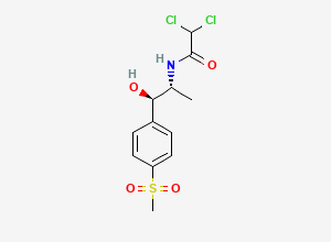 Two-dimensional chemical structure of 2,2-dichloro-N-[(1R,2R)-1-hydroxy-1-(4-methylsulfonylphenyl)propan-2-yl]acetamide