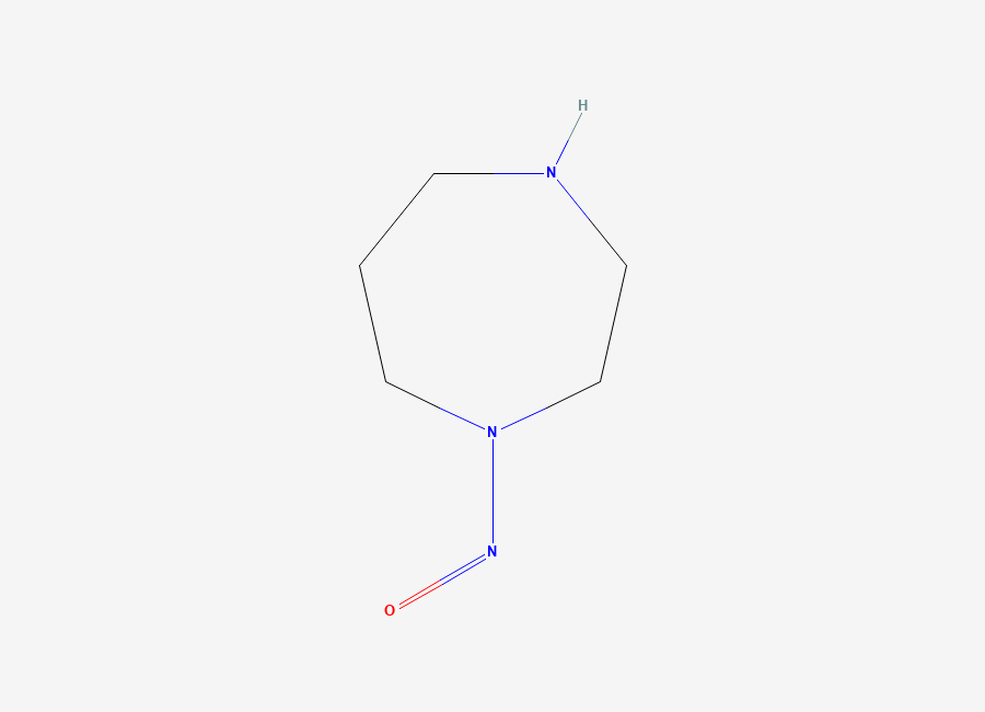 Two-dimensional chemical structure of 1-nitroso-1,4-diazepane, CAS 72782-14-0
