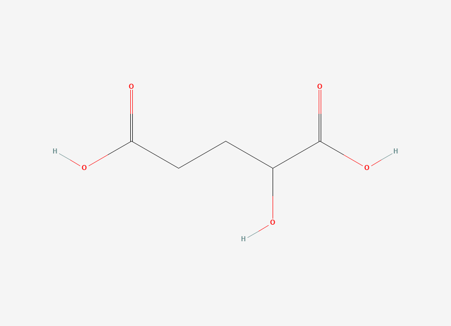 Two-dimensional chemical structure of 2-Hydroxyglutaric Acid