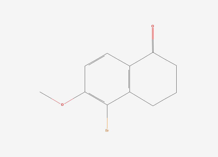 Two-dimensional chemical structure of 5-bromo-6-methoxy-3,4-dihydro-2H-naphthalen-1-one
