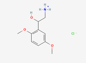 Two-dimensional chemical structure of Midodrine Related Compound A (HCl Salt), CAS 60407-53-6