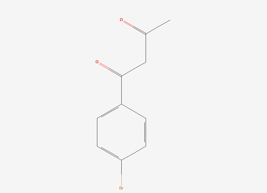 Two-dimensional chemical structure of 1-(4-Bromophenyl)butane-1,3-dione