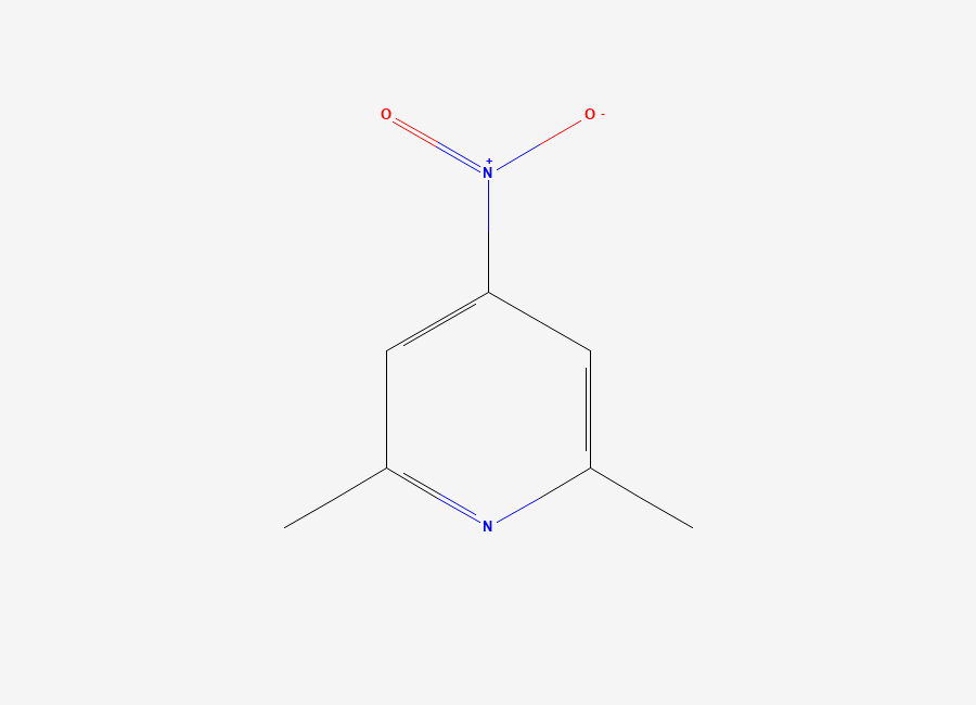 Two-dimensional chemical structure of 2,6-Dimethyl-4-nitropyridine