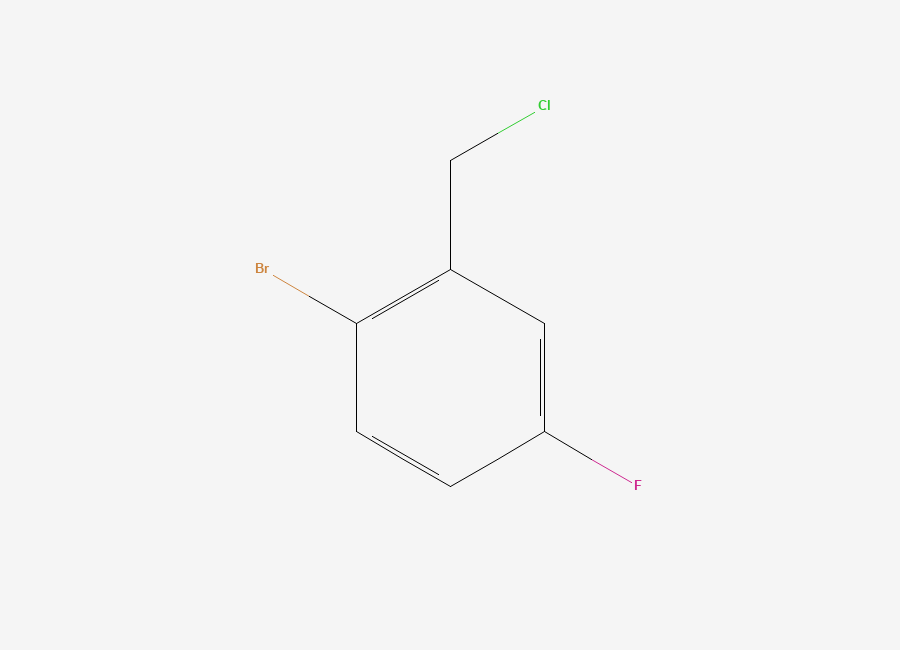 Two-dimensional chemical structure of 1-Bromo-2-(chloromethyl)-4-fluorobenzene