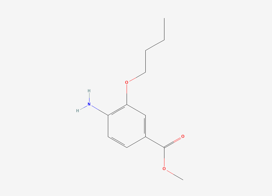 Two-dimensional chemical structure of methyl 4-amino-3-butoxybenzoate