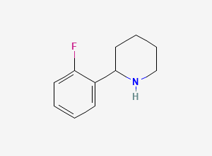 Two-dimensional chemical structure of 2-(2-Fluorophenyl)piperidine