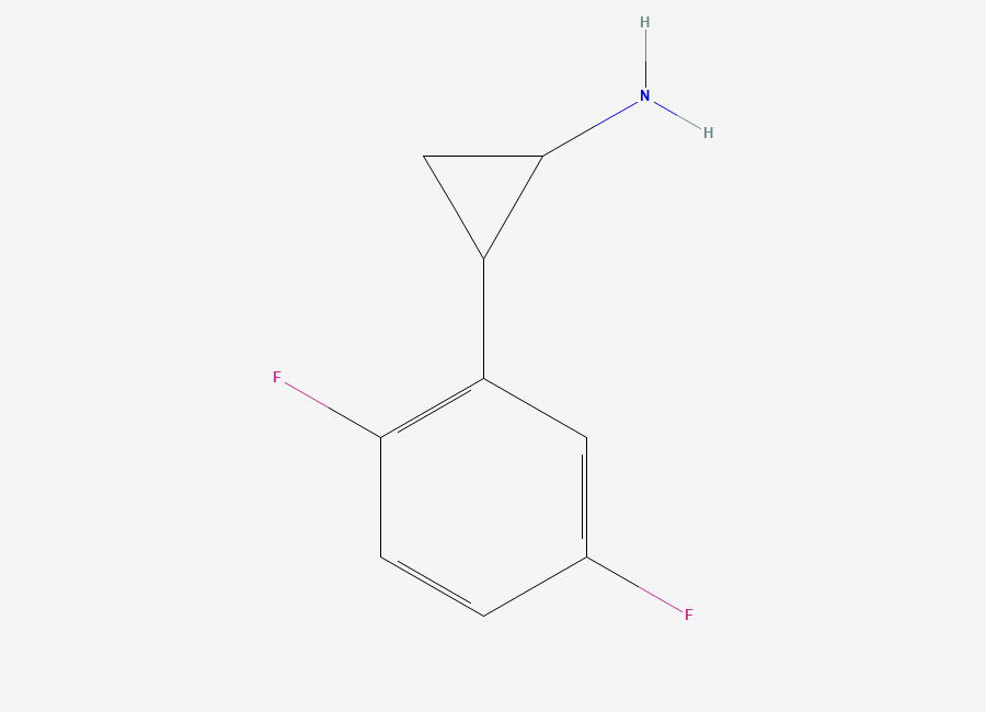 Two-dimensional chemical structure of 2-(2,5-Difluorophenyl)cyclopropan-1-amine
