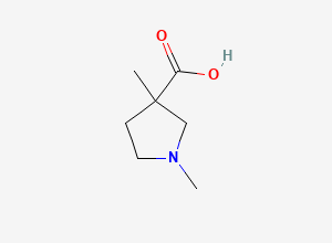 Two-dimensional chemical structure of 1,3-Dimethylpyrrolidine-3-carboxylic acid