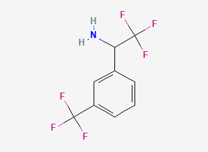 Two-dimensional chemical structure of 2,2,2-Trifluoro-1-(3-(trifluoromethyl)phenyl)ethanamine