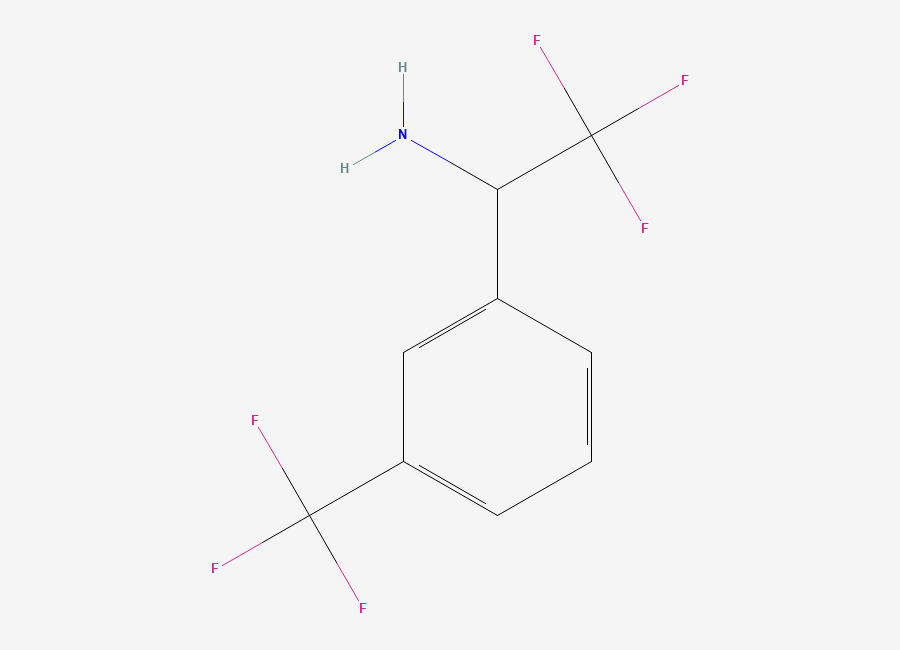 Two-dimensional chemical structure of 2,2,2-Trifluoro-1-(3-(trifluoromethyl)phenyl)ethanamine