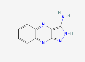 Two-dimensional chemical structure of 1H-Pyrazolo[3,4-b]quinoxalin-3-amine, CAS 40254-90-8