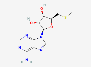 Two-dimensional chemical structure of Adenosyl Methionine Impurity-1/ 5'-Deoxy-5'-methylthioadenosine, CAS 2457-80-9
