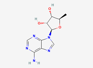 Two-dimensional chemical structure of 5'-Deoxyadenosine
