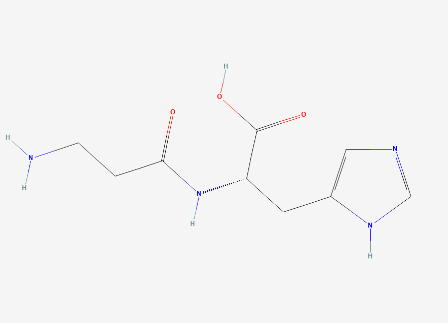 Two-dimensional chemical structure of Carnosine, CAS 305-84-0