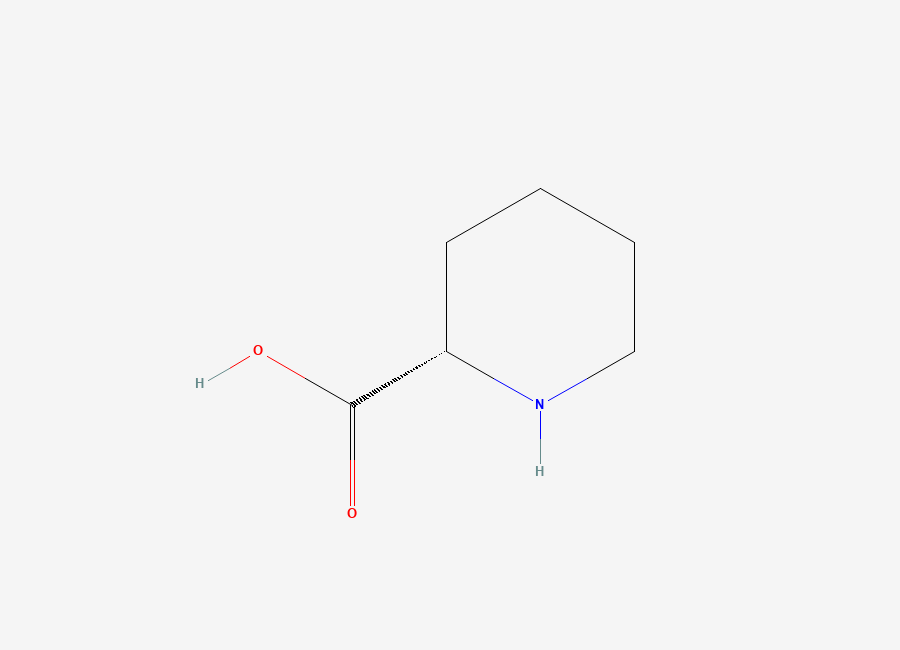 Two-dimensional chemical structure of Pipecolic acid, (-)-