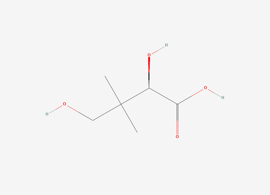 Two-dimensional chemical structure of Pantoic Acid