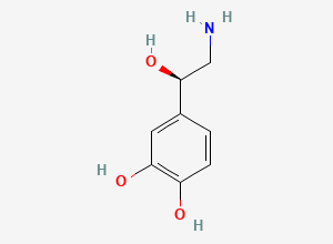 Two-dimensional chemical structure of Norepinephrine, CAS 51-41-2