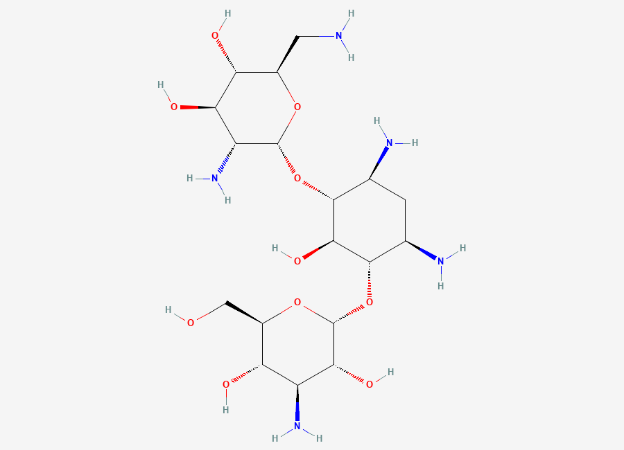 Two-dimensional chemical structure of Tobramycin EP Impurity A, CAS 4696-76-8