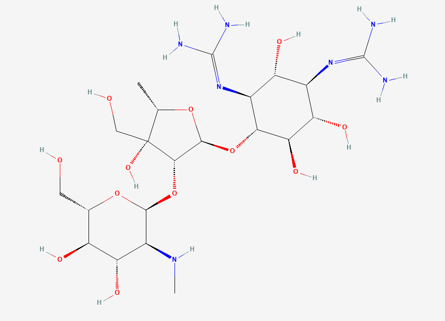 Two-dimensional chemical structure of Dihydrostreptomycin