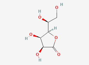 Two-dimensional chemical structure of L-Gulonic acid, gamma-lactone