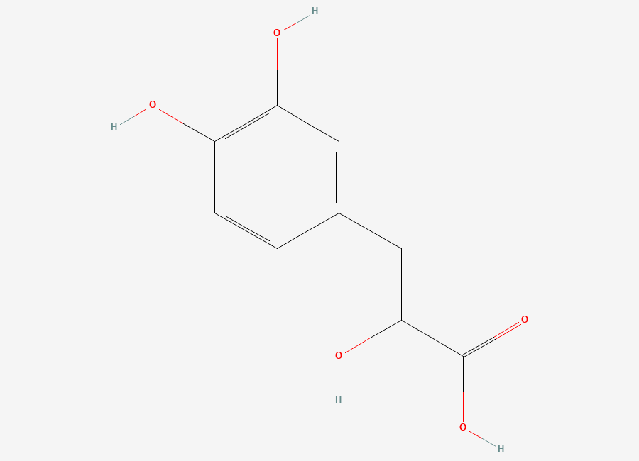 Two-dimensional chemical structure of 3-(3,4-Dihydroxyphenyl)-2-hydroxypropanoic acid