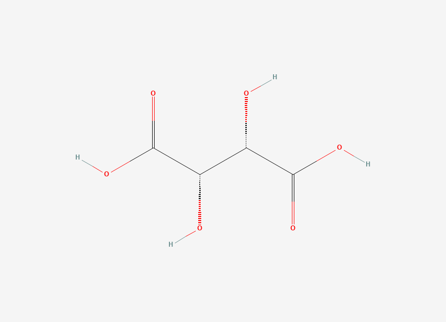 Two-dimensional chemical structure of D-Tartaric acid