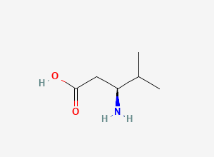 Two-dimensional chemical structure of (3S)-beta-leucine