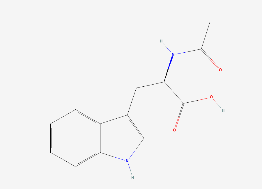 Two-dimensional chemical structure of N-acetyl-D-tryptophan
