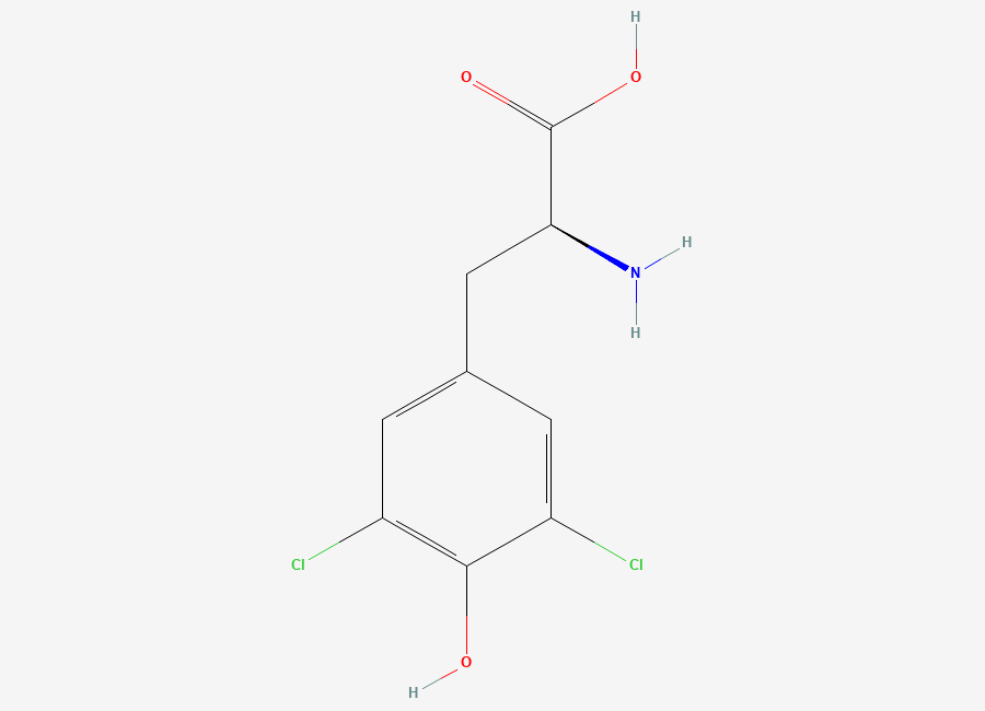 Two-dimensional chemical structure of 3,5-dichloro-L-tyrosine