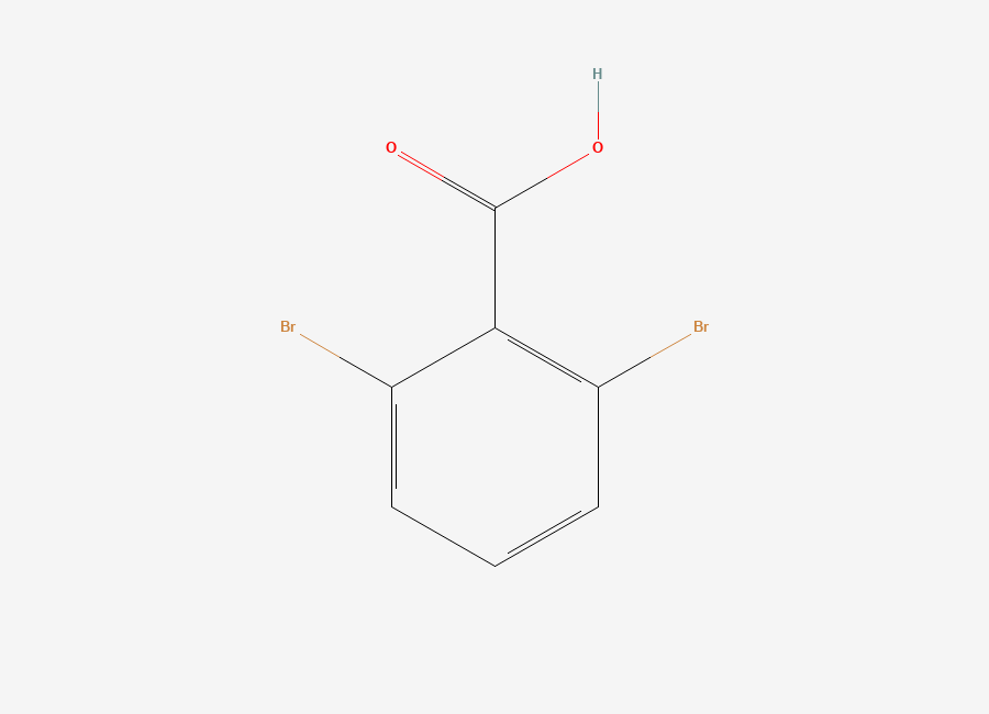 Two-dimensional chemical structure of 2,6-Dibromobenzoic acid
