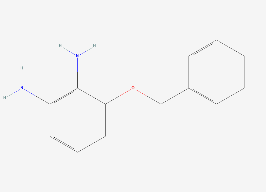 Two-dimensional chemical structure of 3-(Benzyloxy)benzene-1,2-diamine