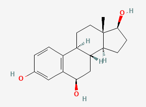 Two-dimensional chemical structure of 6β-Hydroxy Estradiol, CAS 3583-03-7