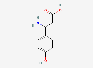 Two-dimensional chemical structure of 3-Amino-3-(4-hydroxyphenyl)propanoic acid