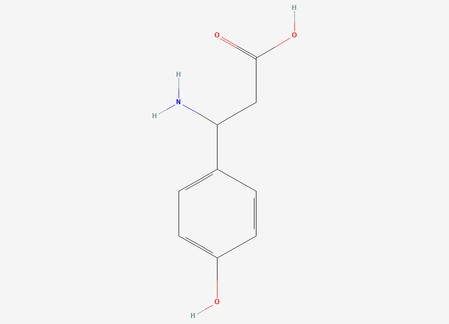 Two-dimensional chemical structure of 3-Amino-3-(4-hydroxyphenyl)propanoic acid